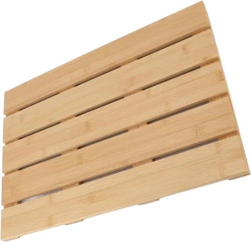 Vista 9 de Fydun Nonslip Bath Mat - EcoFriendly Wooden Shower Mat Bathroom, Kitchen, and Entrance - Easy, Comfortable Foot Support, Design