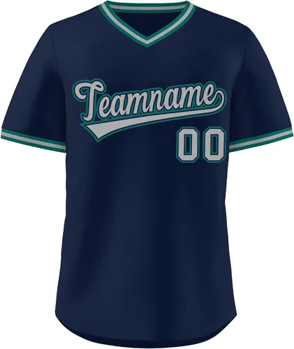 Vista 12 de KXK - Camiseta de béisbol personalizada con nombre y número cosidos, estilo Hip Hop, con cuello en V, atlética, para hombres, mujeres y jóvenes