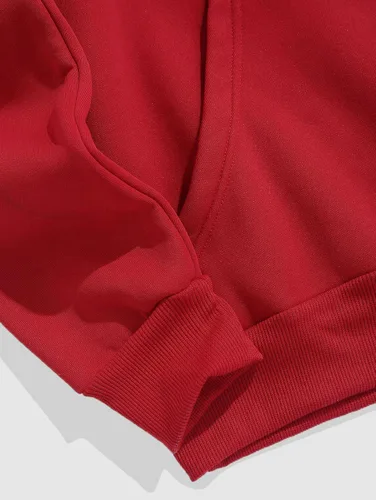 Vista 4 de ZAFUL Sudadera con capucha con cordón para hombre, unisex, de manga larga, sin botones, casual