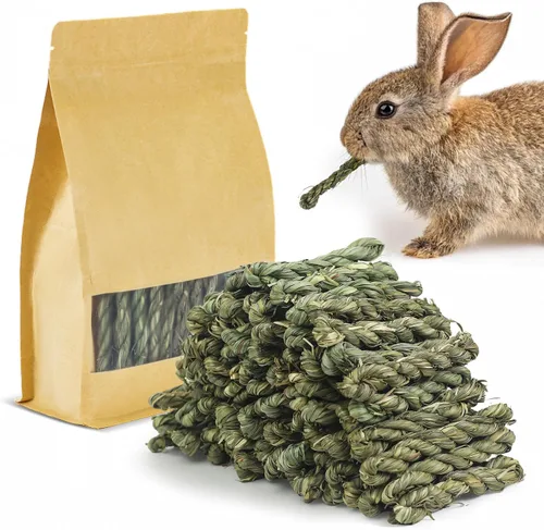 Vista 8 de Timothy - Juguetes masticables de heno para masticar, 12 piezas, bocadillos dentales naturales para conejos, conejitos y mascotas pequeñas