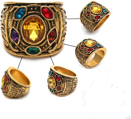 Vista 5 de PikaLF Anillo para hombre, anillo de guantelete infinito, anillo de piedra infinita, anillo de cristal de alma de guerra infinita, joyería