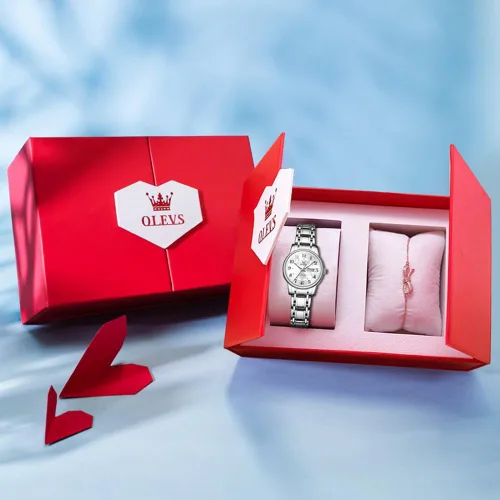 Vista 7 de OLEVS Reloj de acero inoxidable para mujer, reloj de vestir para mujer, con fecha, a la moda, para negocios, impermeable, analógico, de cuarzo