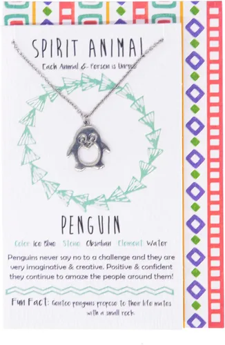 Vista 4 de Shag Wear - Collar con dije de espíritu animal de peltre para mujer, con sobre de regalo