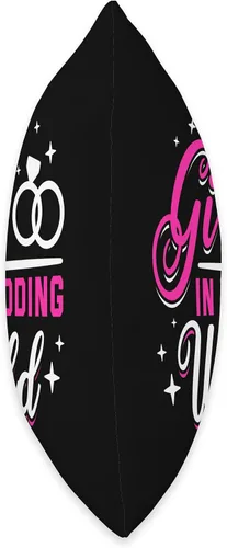 Vista 2 de Happily Ever After & Co Just A Girl World Wedding Bride Throw Pillow, 16x16, Multicolor