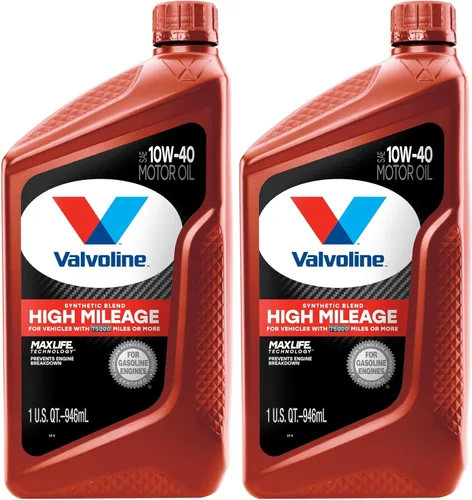 Vista 36 de Valvoline - Aceite de alto millaje 150 K con MaxLife Plus Technology, SAE 5W-20, 1 cuarto de galón