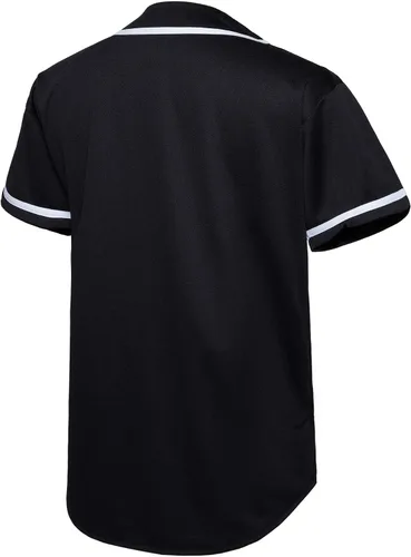 Vista 2 de EALER BJ80 Series - Camiseta de béisbol para hombre, con botones, manga corta, hipster, hip hop, uniformes deportivos