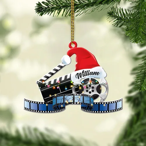 Vista 9 de Personalized Name Filmmaking Christmas Ornament Film Clapboard Ornament Director Clapboard Christmas Ornament Movie Clapperboard Theater Ornament 156