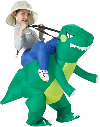 Vista 6 de Disfraz inflable de dinosaurio T-Rex, disfraz de Halloween, disfraz de dinosaurio