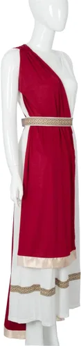 Vista 3 de Traje de mujer griega Toga, senador romano antiguo César, bata con tocado