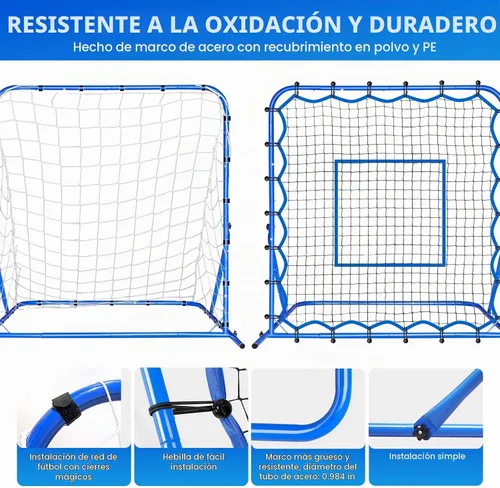 Vista 7 de Soccer Baseball Rebounder Soccer Goal Net, Volleyball Rebound Pitchback Net