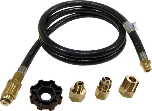 Vista 12 de Regulador de Cambio Automático Coleta de Cobre POL x 1/4" Conexión Macho Invertida 15" de Largo POL CGA-510 x 1/4" llamarada masculina invertida