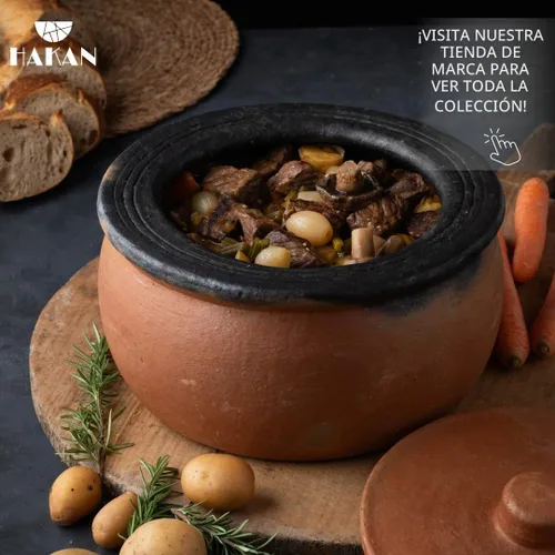 Vista 7 de Hakan Efes - Ollas de cocina de arcilla con tapas, pequeñas ollas de arcilla de 1.9 cuartos de galón para cocinar, ollas de arroz tradicionales sin