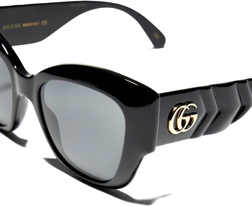 Vista 3 de Gucci Womens Matelasse Rounded Cat Eye Sunglasses