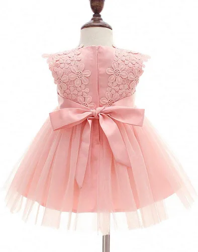 Vista 4 de Moon Kitty Vestido de niña para bautizo, vestidos de bautizo, vestido de niña de flores