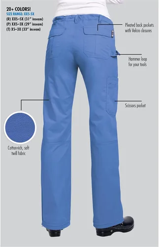 Vista 7 de Koi - Pantalón médico cargo Lindsey resistente para mujer