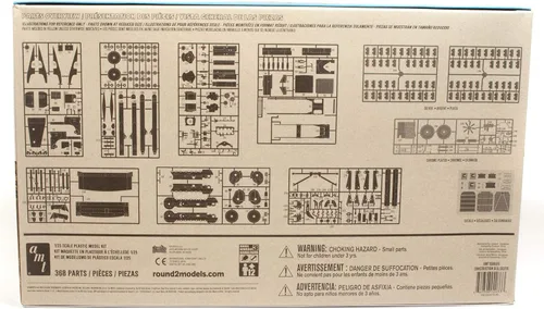 Vista 2 de AMT Kit de modelo de niveladora de construcción a escala 1:25, blanco (AMT1086)