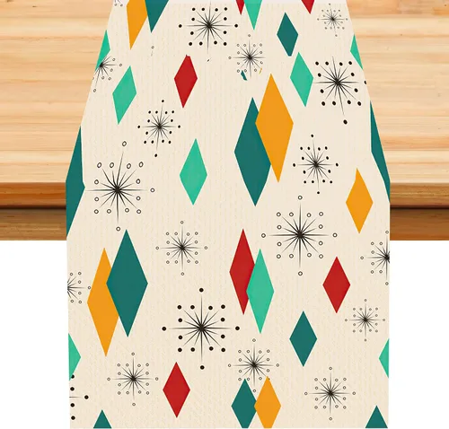 Vista 49 de Camino de mesa con estampado de piel de vaca, lino y algodón, rústico, estilo occidental, color negro, marrón, piel de vaca, para decoración