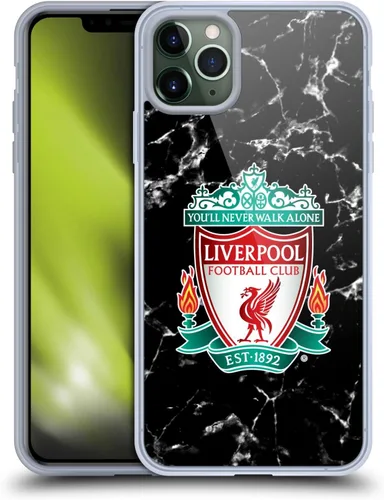 Vista 125 de Oficial LIVERPOOL Football Club 2017/18 Mármol Soft Gel Case para iPhone de Apple 7 Plus/8 PLUS Escudo negro.