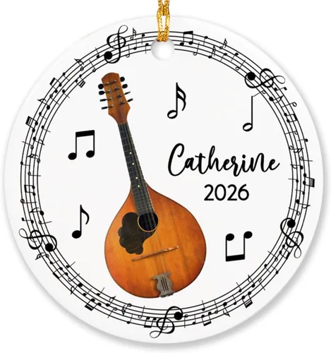 Vista 19 de Adorno de acordeón personalizado de Navidad, adorno de instrumento musical de acordeón para árbol de Navidad 2025, adorno de acordeón regalo