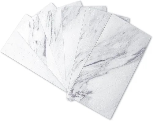 Vista 14 de Art3d Paquete de 102 protectores contra salpicaduras para despegar y pegar Piedra natural blanca