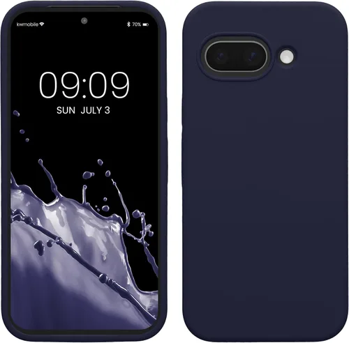 Vista 345 de kwmobile Funda Compatible con Google Pixel 6 Pro - Funda de Teléfono de Silicona TPU con Acabado Suave - Azul Caribe