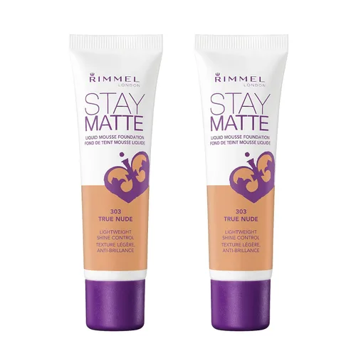 Vista 3 de 3 x Rimmel London Stay Matte - Base líquida mousse mate 30ml - 201 Beige clásico