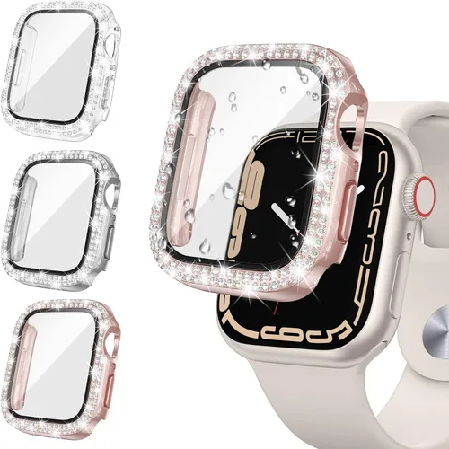 Vista 10 de Tensea - Funda protectora de pantalla para Apple Watch SE 3/SE 2/SE/6/5/4 de 1.732 in
