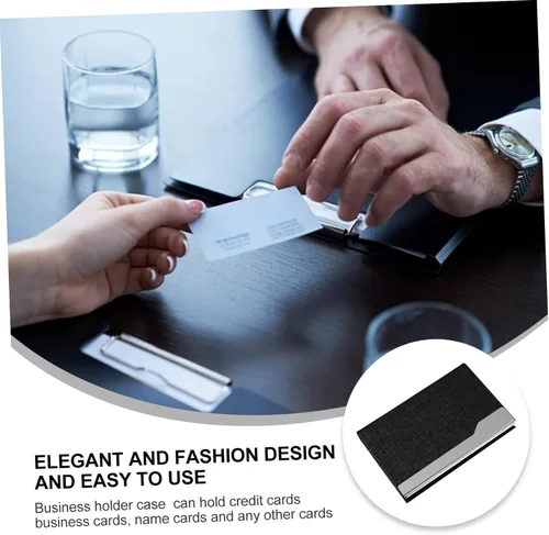 Vista 5 de LALAFINA Elegant Custom Cards Holder Business Card Holder Organizer Name Card Organizer for Modern Office
