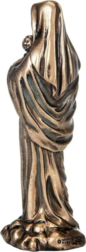 Vista 6 de BEAUTIFUL GREEK STATUES Virgen María Madre de Jesús Madonna - Estatua de bronce fundido en frío en miniatura de 3.5 pulgadas