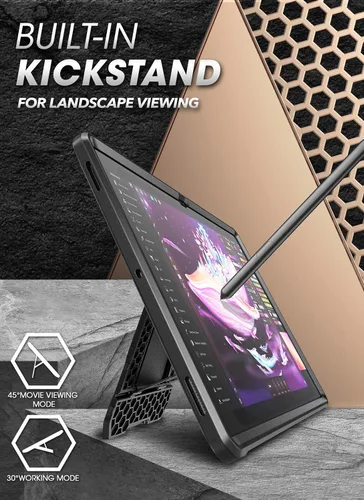 Vista 2 de SUPCASE Funda para Samsung Galaxy Tab S10 / S9 / S8 Ultra con soporte Protector de pantalla integrado, soporte para bolígrafo S, cubierta resistente