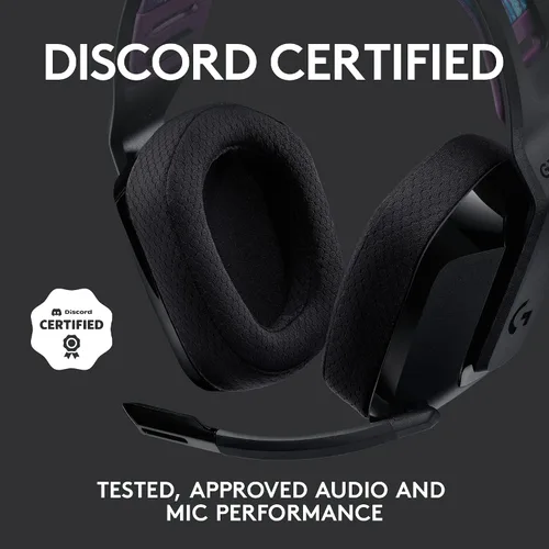Vista 8 de Logitech G 535 Lightspeed - Auriculares inalámbricos para juegos, ligeros en la oreja, micrófono abatible para silenciar, estéreo, compatible