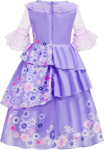 Vista 2 de Amtidy Princess Costume for Girls Costume Toddler Fancy Dress Party with Accessories