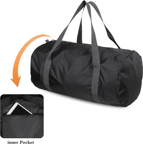 Vista 3 de Bolsa de viaje plegable, bolsa de gimnasio ligera y portátil, bolsas deportivas para mujeres y hombres, para campamento, fitness y excursiones
