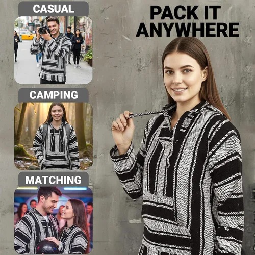 Vista 5 de Sudadera con capucha Mexicana Baja Suéter clásico con alfombra de droga Sudadera Baja para hombres y mujeres Opciones de tallas grandes y hombres