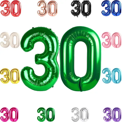 Vista 347 de Globo negro del número 0 de 40 pulgadas – globo número 0, decoraciones