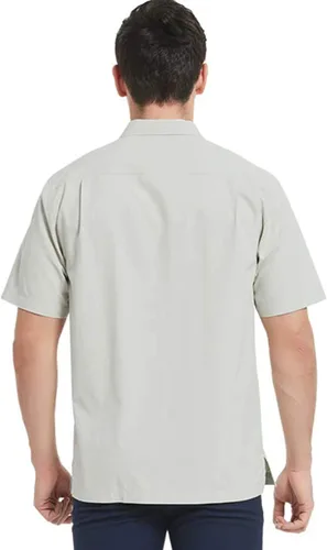 Vista 2 de Havana Breeze Camisas hawaianas de seda y algodón con botones para hombre, estilo casual, tropical, para la playa