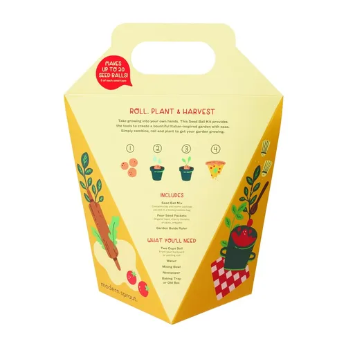 Vista 2 de Modern Sprout Kit de bolas de semillas de jardín de pizza de bricolaje, 1 EA