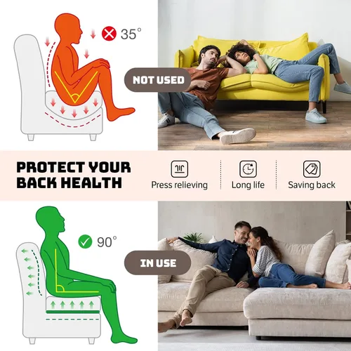 Vista 4 de Jin&Bao - Soporte de cojín de sofá para hundimiento, tablero de soporte de cojín de sofá de madera maciza resistente 21"- 67" para sofá de dos