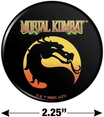 Vista 3 de Mortal Kombat Klassic Logo Cocina Refrigerador Locker Botón Imán
