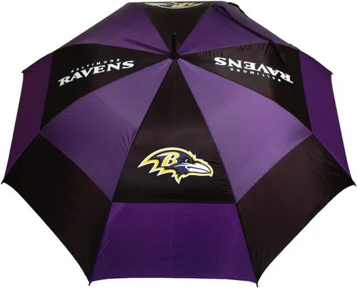 Vista 13 de Team Golf NFL San Francisco 49ers - Paraguas de golf de 62 pulgadas con funda protectora, diseño de protección contra el viento de doble toldo