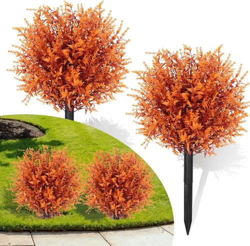Vista 70 de RECUTMS Guirnalda artificial de otoño, plantas de vegetación sintética 1 pieza seda marrón