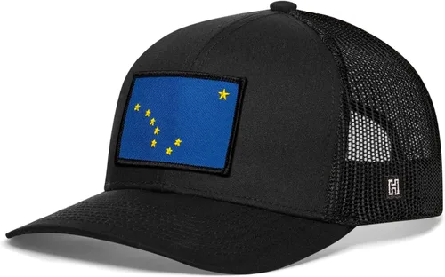 Vista 2 de HAKA Gorra de béisbol unisex con diseño de bandera del estado Gorra de béisbol de malla de camionero