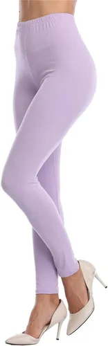 Vista 4 de Leggings suaves de longitud completa para mujer, de cintura alta, hasta el tobillo, pantalones