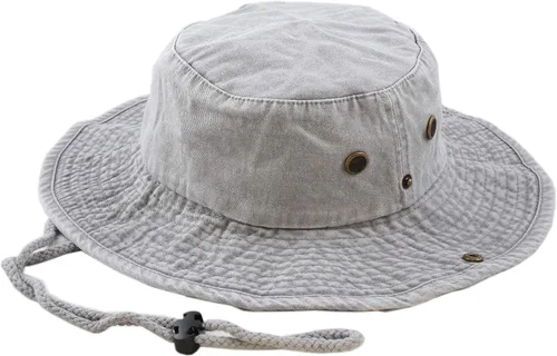 Vista 20 de The Hat Depot - Sombrero de safari, de algodón lavado a la piedra, de ala ancha, plegable, doble cara y sombrero de pesca