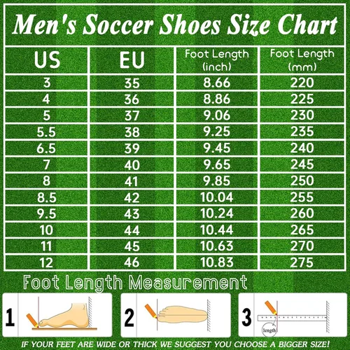 Vista 7 de ASOCO DREAM Zapatos de fútbol para hombre, zapatos de fútbol para terreno firme, entrenamiento profesional, botas de fútbol para interiores