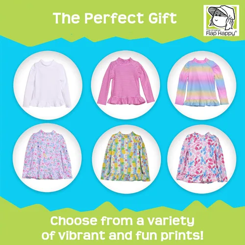 Vista 5 de Flap Happy Camiseta de protección UPF 50+ con volantes para niñas Sirena Fantasea