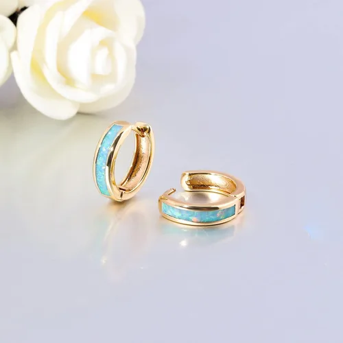 Vista 73 de CiNily Aretes Huggie de ópalo con bisagras, chapados en oro, hipoalergénicos, pequeños aretes de aro para mujeres, adolescentes, niñas, hombres
