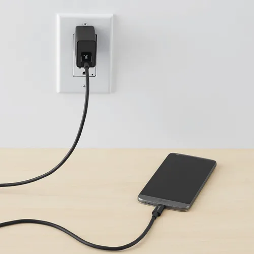 Vista 8 de Amazon Basics Cable de carga adaptador USB-C a USB-A 3.1 Gen 2, cargador rápido, 10 Gbps de alta velocidad, certificado USB-IF, compatible