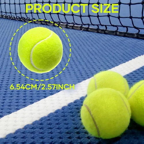 Vista 6 de Paquete de 38 pelotas de tenis a granel para entrenamiento de tenis, juguetes para mascotas, entrenador, juego en interiores y exteriores, pelotas