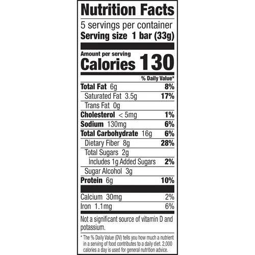 Vista 2 de Barras proteínicas masticables Fiber One, nuez de caramelo, aperitivos proteínicos, 1.17 oz, 5